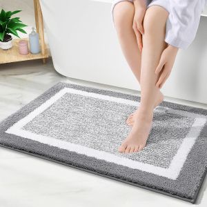 OLANLY Heavy Density Microfiber Bathroom Rug