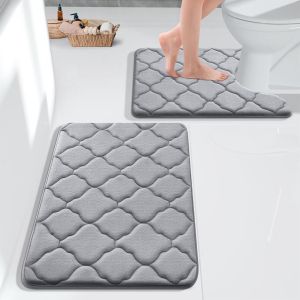 OLANLY Heavy Density Microfiber Bathroom Rug