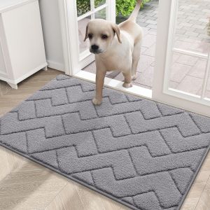 OLANLY Heavy Density Microfiber Bathroom Rug